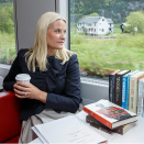 26. mai 2015 la Kronprinsessen ut på en ny reise med Litteraturtoget. Denne gangen fra Trondheim til Hamar, og med identitet som det overgripende temaet. Foto: Heiko Junge / NTB scanpix